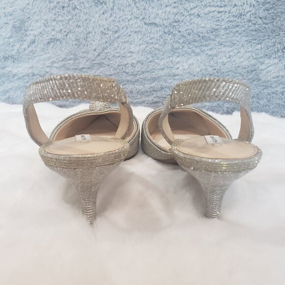 Alex Marie Allyn Shimmer Rhinestone Slingback Dress Pumps Women's Size 8, 10, 11 - Picture 2 of 7